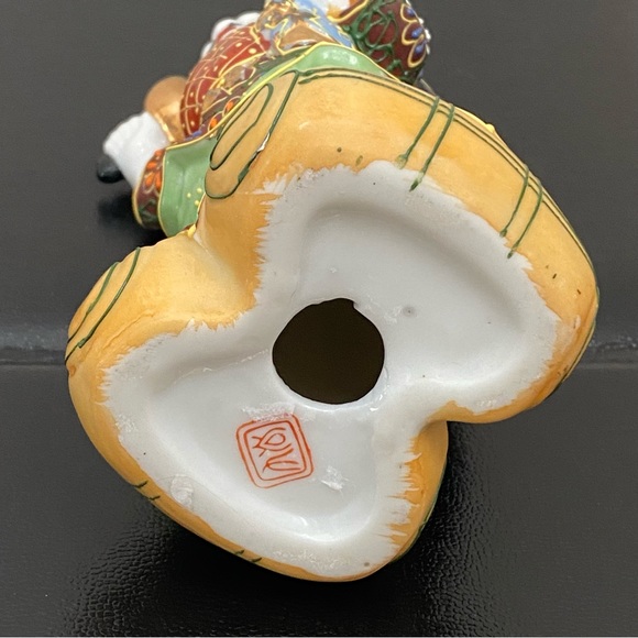 Vintage Kutani Daikoku God Of Fortune & Wealth Guardian of Farmers 6” Figurine - Picture 7 of 12